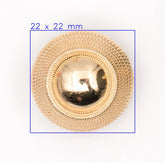 Elegante Goudkleurige Metalen Knoop - 22 mm met Textuur Knopen KNP00214